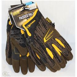 3 PAIRS OF MECHANIXWEAR PADDED PALM WORK GLOVES