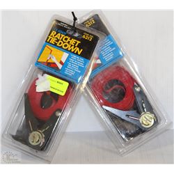 LOT OF TWO 12FT RATCHET TIE-DOWN STRAPS