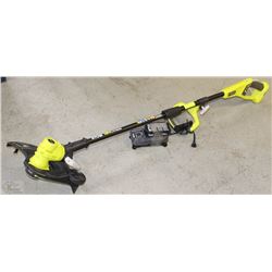 RYOBI 18V LITHIUM WEED EATER WITH BATTREY CHARGER
