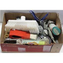 LOT OF ASSORTED ITEMS INCL AXE HEAD, AIR FRESHNERS