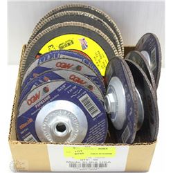 BOX OF ASSORTED GRINDING DISCS