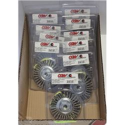 BOX OF CGW KNOT WIRE WHEEL BRUSHES 4" RADIAL KNOT