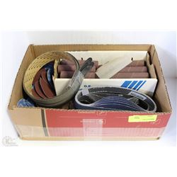 LOT OF ASSORTED SANDING WHEELS AND SHEETS