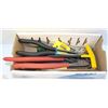 Image 1 : BOX OF ASSORTED HAND TOOLS INCL PLIERS, WRENCH &