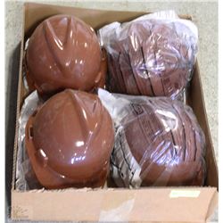 BOX OF BROWN MSA HARD HATS