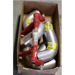 BOX OF WALKER PIPE ELBOWS AND MORE