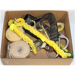 BOX WITH LEATHER STRAPS, AND OTHER SAFTEY STRAPS