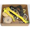 Image 1 : BOX WITH LEATHER STRAPS, AND OTHER SAFTEY STRAPS