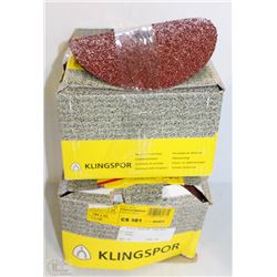 2 CASES OF KLINGSPOR 16 GRAIN 7X7/8" FIBRE DISCS