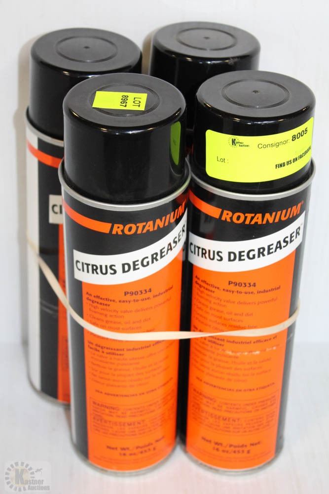 LOT OF 4 ROTANIUM CITRUS DEGREASER P90334