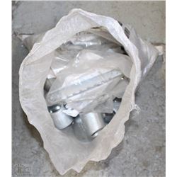 BAG OF ASSORTED PIPE CONNECTORS AND MORE