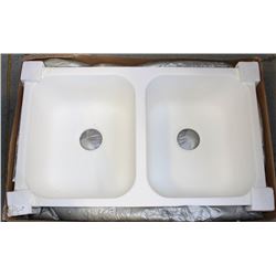 NEW WHITE DOUBLE SINK WILSON ART