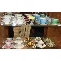 15 SETS OF ENGLISH CHINA CUPS AND SAUCERS