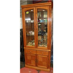 OAK 6' GLASS X32" GLASS FRONT SHOWCASE