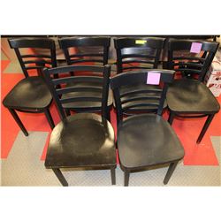 6 BLACK WOODEN CHAIRS