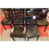 Image 1 : 6 BLACK WOODEN CHAIRS