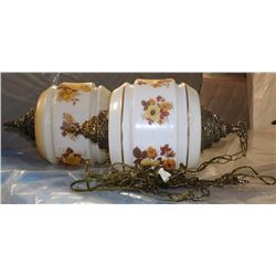 2 VINTAGE MATCHING SWAG LAMPS