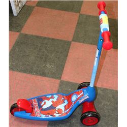 CHILDRENS 3 WHEEL SCOOTER ON CHOICE: RED/BLUE