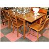 Image 1 : VILAS MAPLE DRAW LEAF TABLE WITH 5 CHAIRS