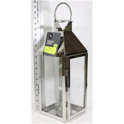 LARGE CHROME DECORATIVE LANTERN