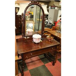 ANTIQUE MALCOM COLONIAL VANITY WITH MIRROR