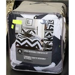 DBL/QUEEN 5 PC REVERSIBLE COMFORTER SET