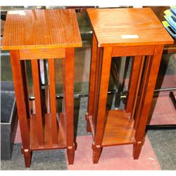 30" TALL WOOD PLANT STAND X2