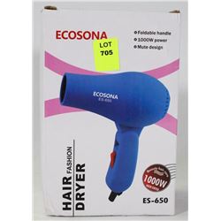 NEW 1000 WATT TRAVELLERS HAIR DRYER