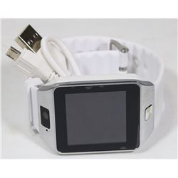 NEW WHITE AND ST STEEL BLUETOOTH SMARTWATCH
