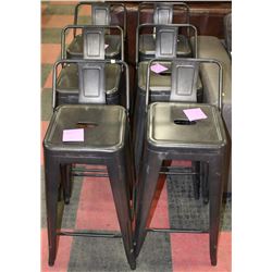 6 METAL BAR STOOLS