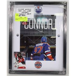 CONNOR MCDAVID PRE NHL CARD FRAMED
