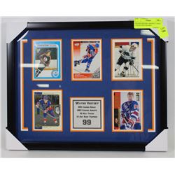 WAYNE GRETZKY HOCKEY CARDS COLLECTION FRAMED