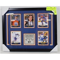 CONNOR MCDAVID HOCKEY CARDS FRAMED 2015-16 STATS