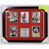 Image 1 : CHICAGO BLACKHAWKS  HOCKEY CARDS COLLECTION FRAMED