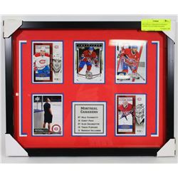 MONTREAL CANADIENS HOCKEY CARDS COLLECTION FRAMED