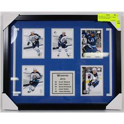 WINNIPEG JETS  HOCKEY CARDS COLLECTION FRAMED