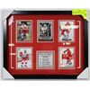 Image 1 : DETROIT REDWINGS  HOCKEY CARDS COLLECTION FRAMED