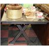 Image 1 : NEW WOOD AND TILE TOP KITCHEN TABLE