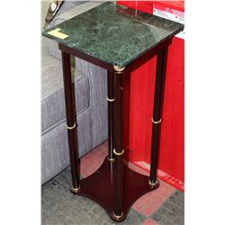 DECORATIVE PEDESTAL WITH MARBLE TOP