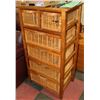 Image 1 : RATTAN DRESSER WITH 6 BASKETS