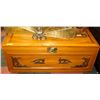 Image 1 : VINTAGE SOLID WOOD/BRASS HOPE CHEST