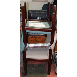 TWO ASSORTED WAITING ROOM CHAIRS