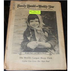 LOT OF 4 VINTAGE FAMILY HERALD & WEEKLY STAR 1954