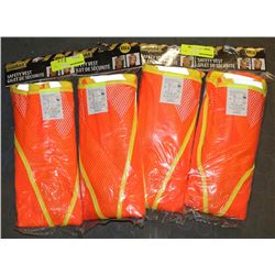 4 NEW DOUBLE XL SAFETY VESTS