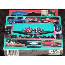 COLLECTIBLE TIN CHEVROLET PLAYING CARDS 2 PACKS