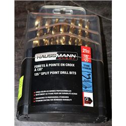 HAUSMANN XPERT 21 PC SPLIT POINT DRILL BIT SET