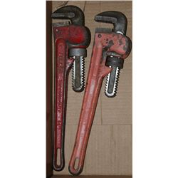 A PAIR OF 14” PIPE WRENCHES