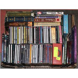 LARGE FLAT OF CD'S AND DVD'S