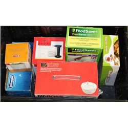 LOT OF SMALL APPLIANCES INCL FOOD SAVER HANDHELD,