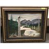 Image 1 : FRAMED RIVER OIL PAINTING